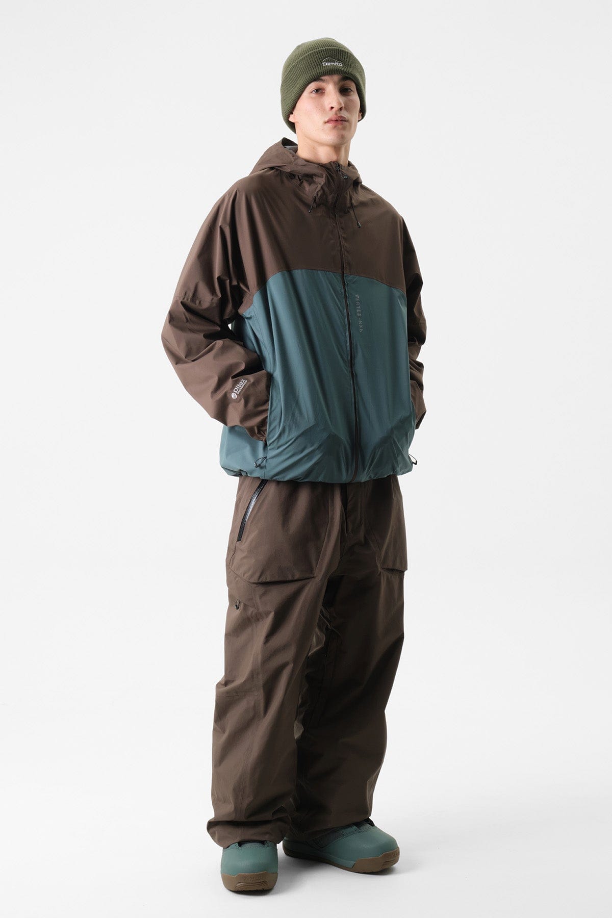 VERT VTX WIND 3L JACKET DARK BROWN