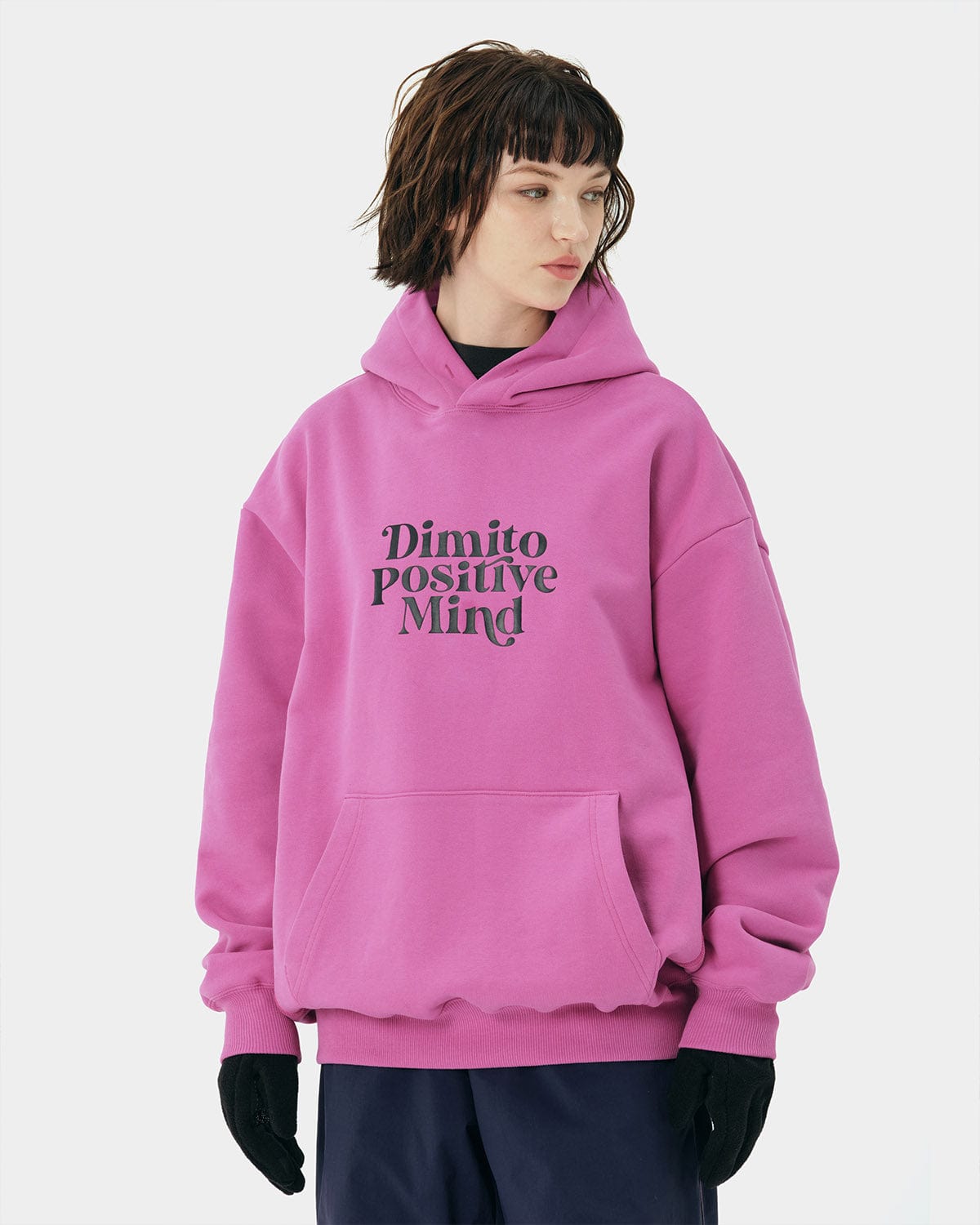 VERT WAVE LOGO HOODIE PINK