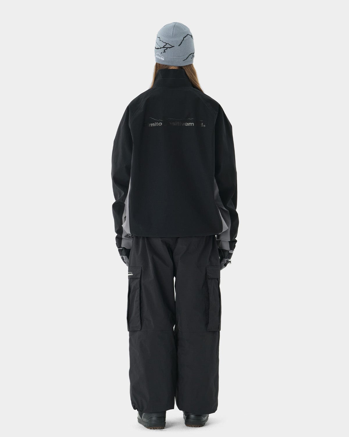 VERT WIDE CARGO PANTS BLACK (Wide Fit)