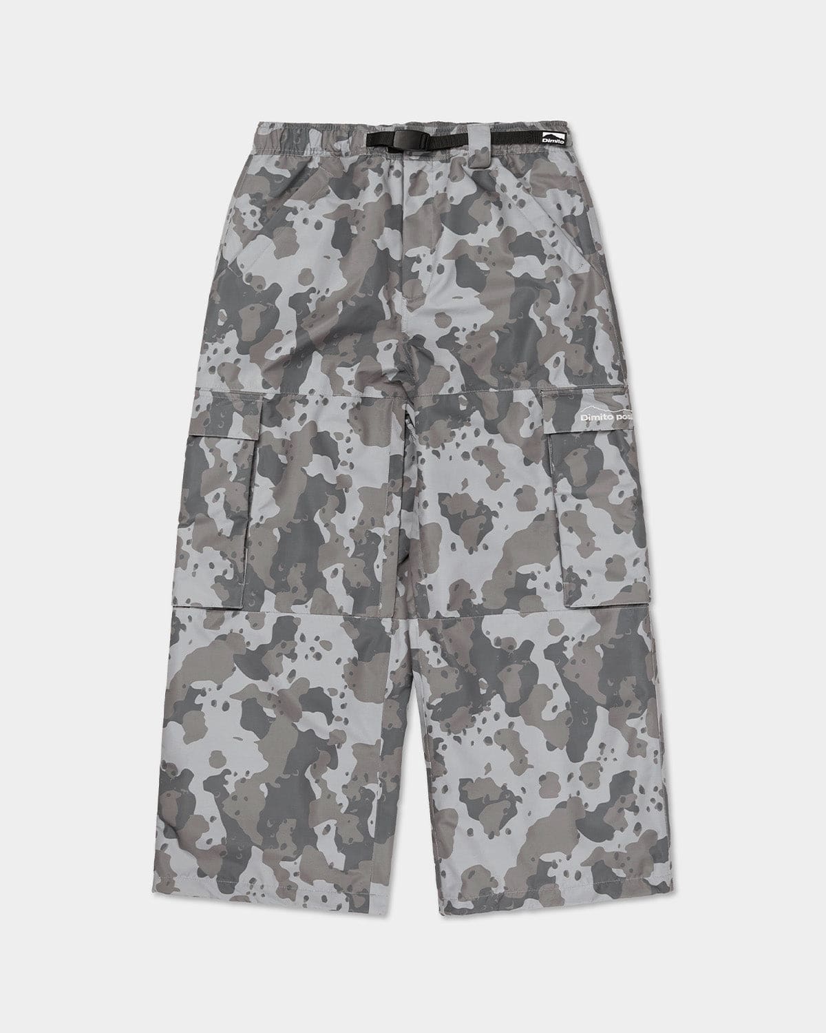 VERT WIDE CARGO PANTS DOT CAMO GREY (Wide Fit)