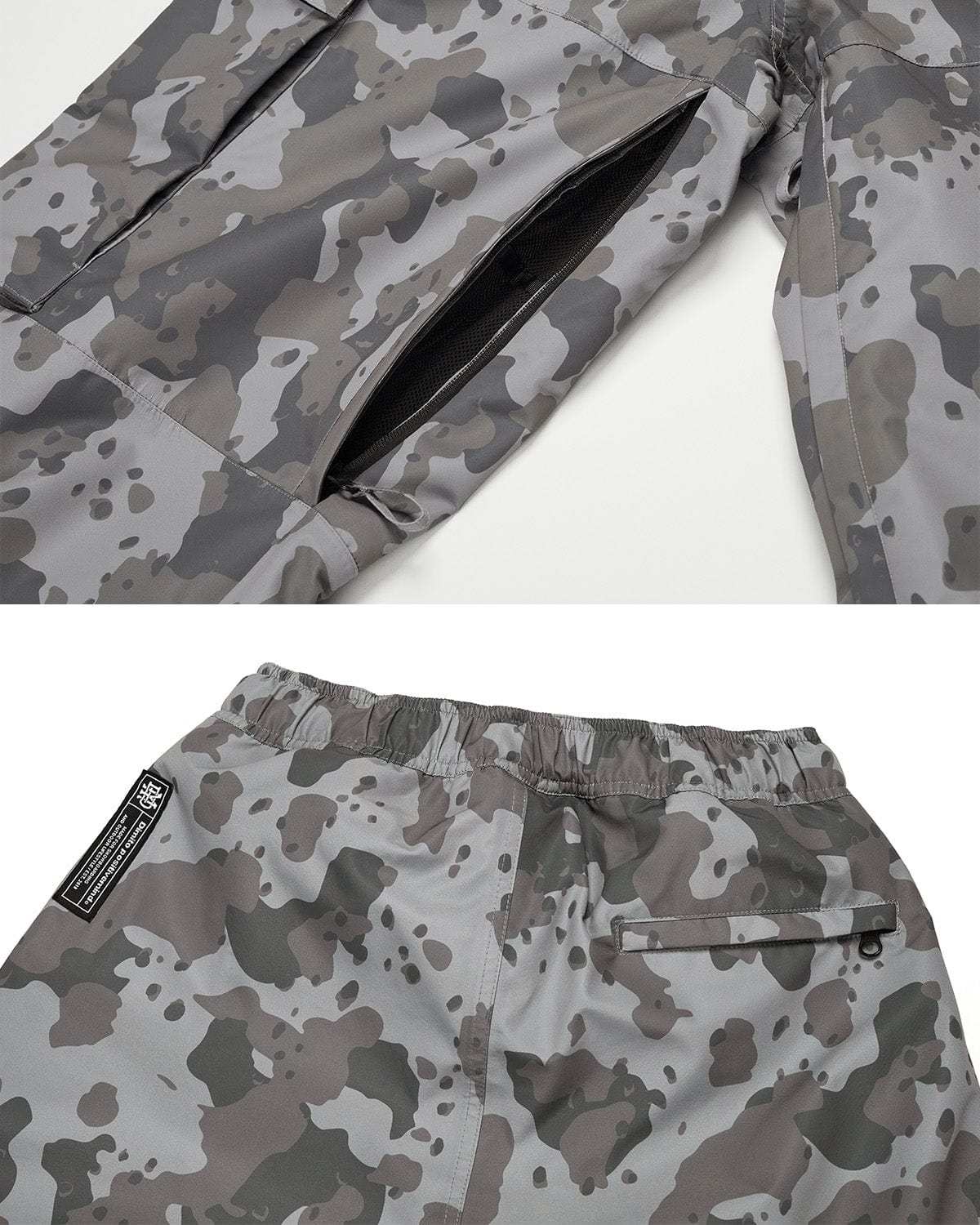 VERT WIDE CARGO PANTS DOT CAMO GREY (Wide Fit)