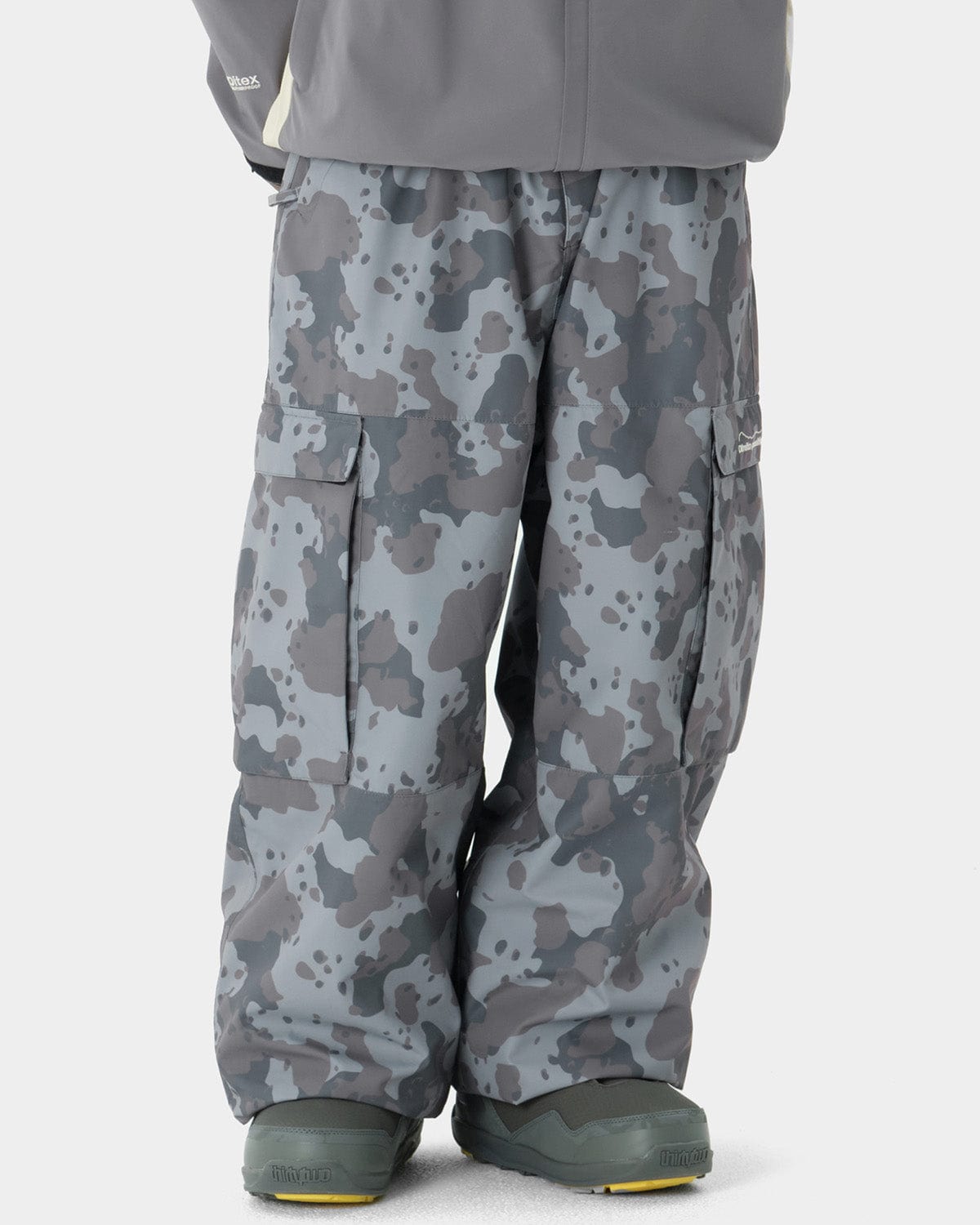 VERT WIDE CARGO PANTS DOT CAMO GREY (Wide Fit)