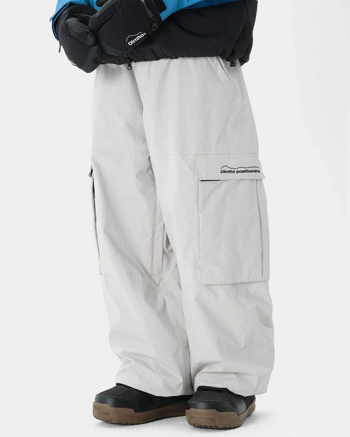 VERT WIDE CARGO PANTS LIGHT GREY (Wide Fit)