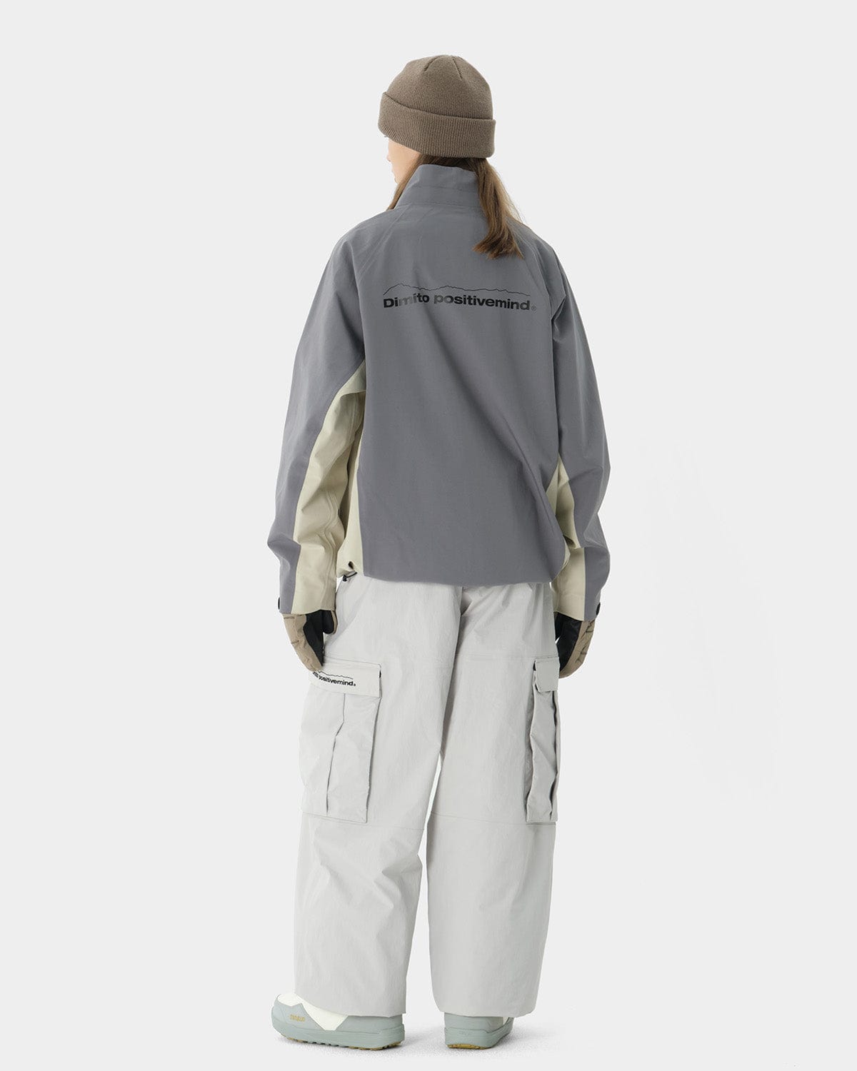 VERT WIDE CARGO PANTS LIGHT GREY (Wide Fit)