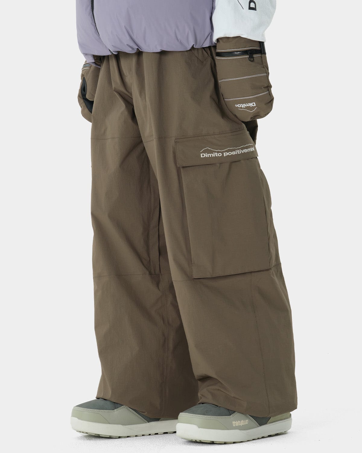 VERT WIDE CARGO PANTS MUD (Wide Fit)