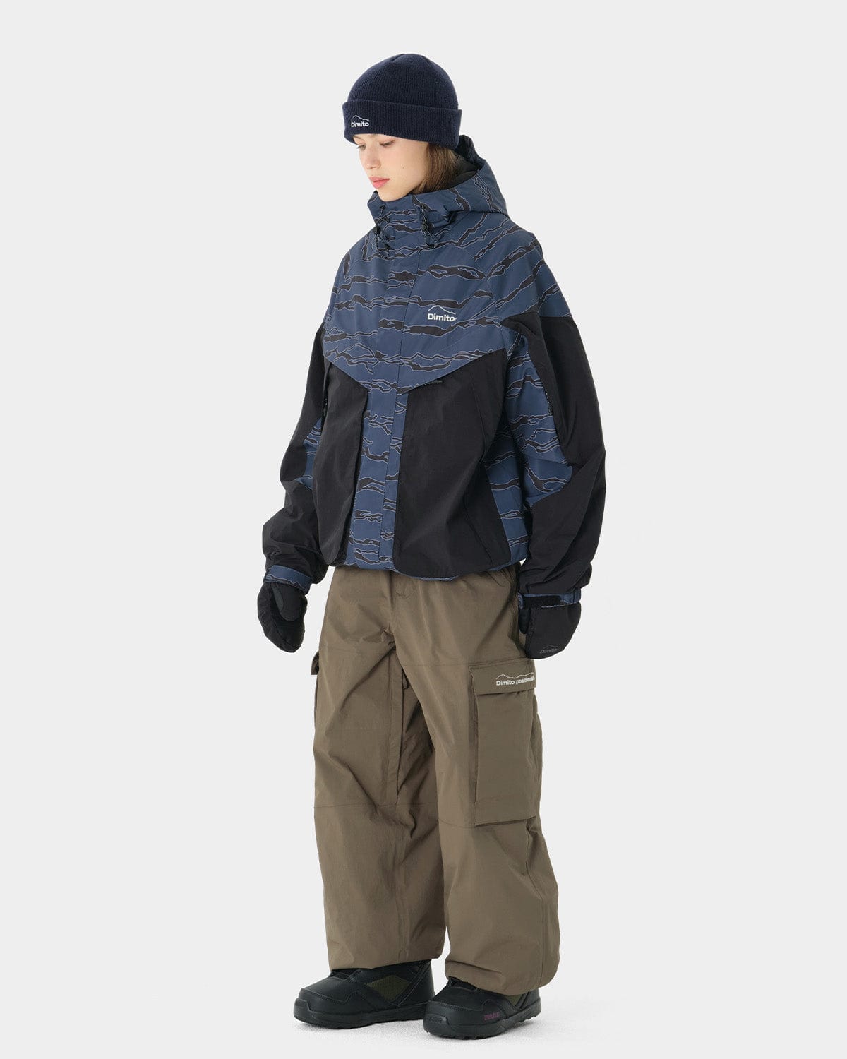 VERT WIDE CARGO PANTS MUD (Wide Fit)