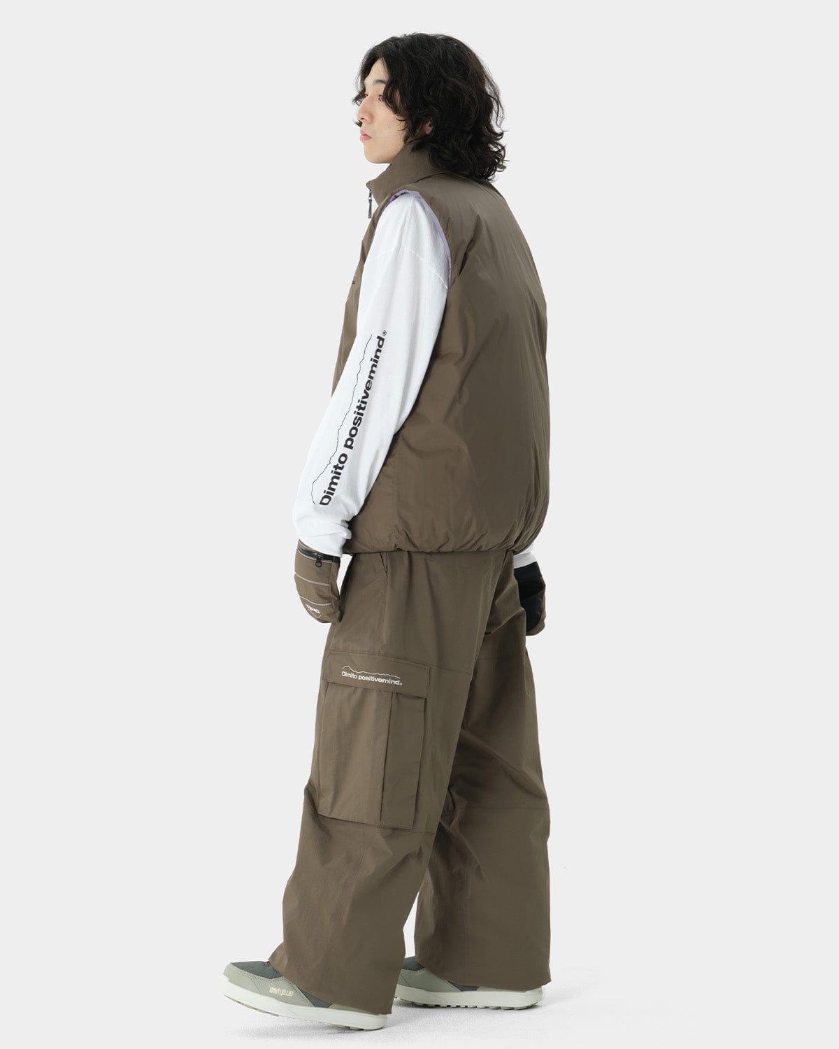 VERT WIDE CARGO PANTS MUD (Wide Fit)