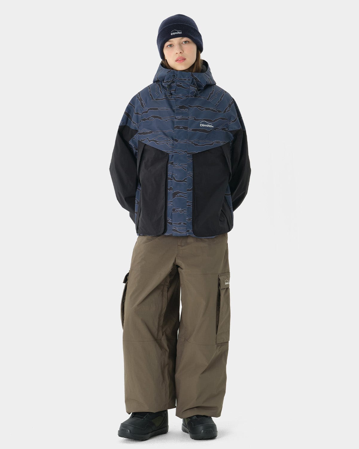 VERT WIDE CARGO PANTS MUD (Wide Fit)