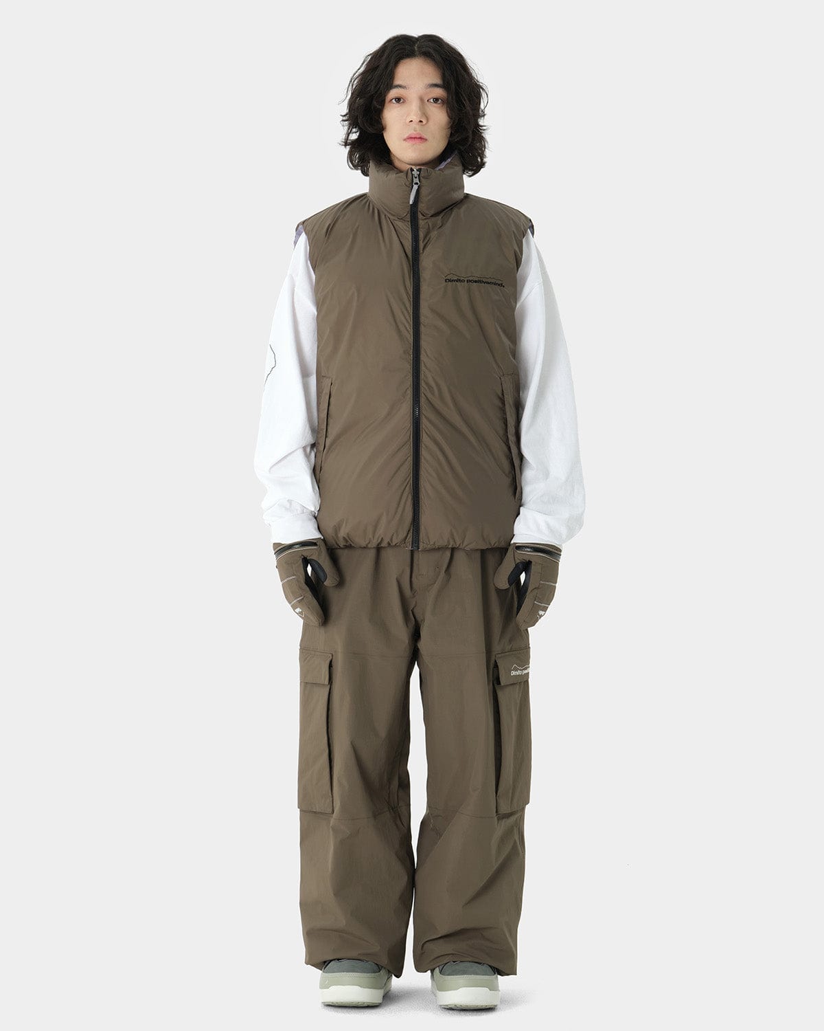 VERT WIDE CARGO PANTS MUD (Wide Fit)