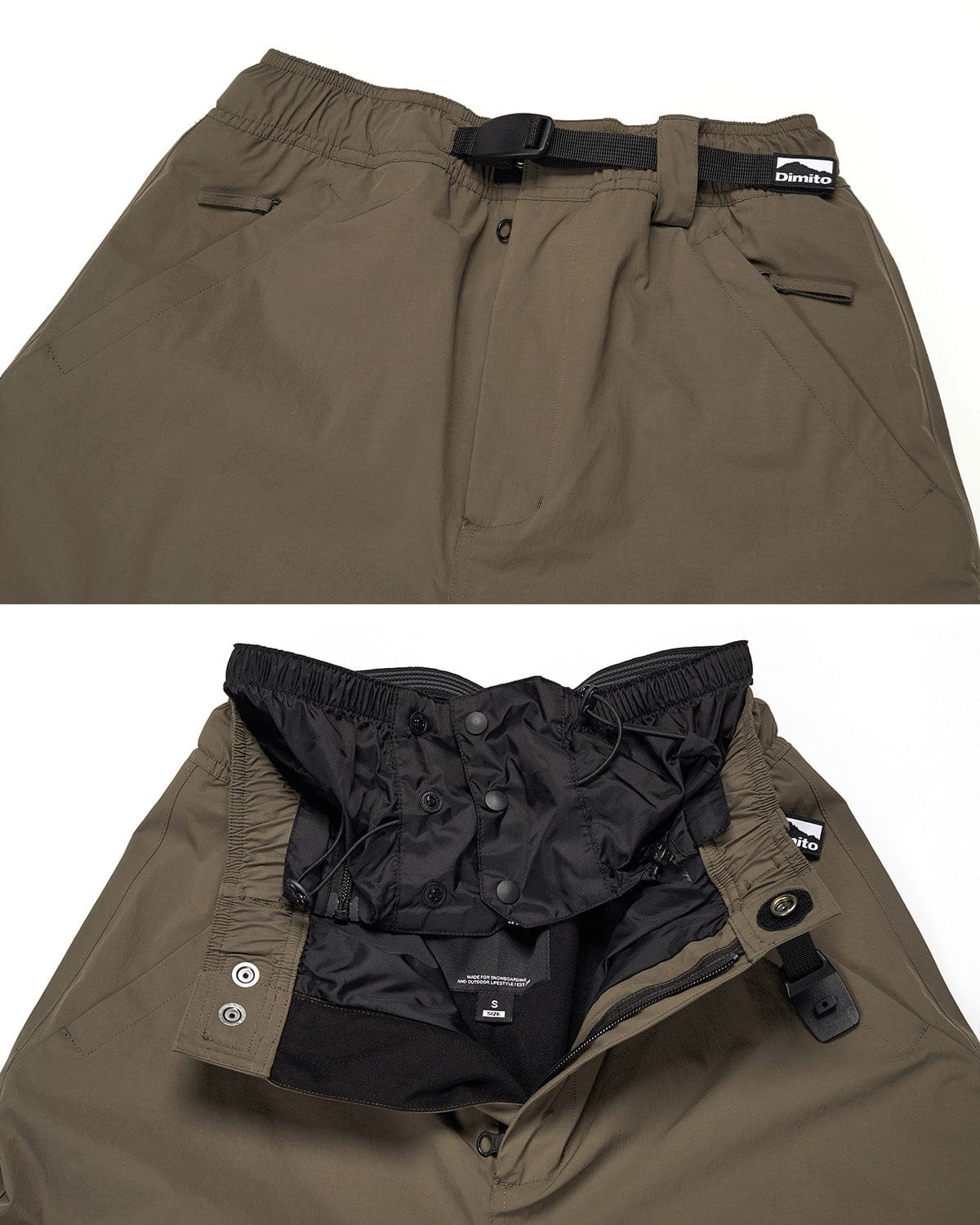 VERT WIDE CARGO PANTS MUD (Wide Fit)