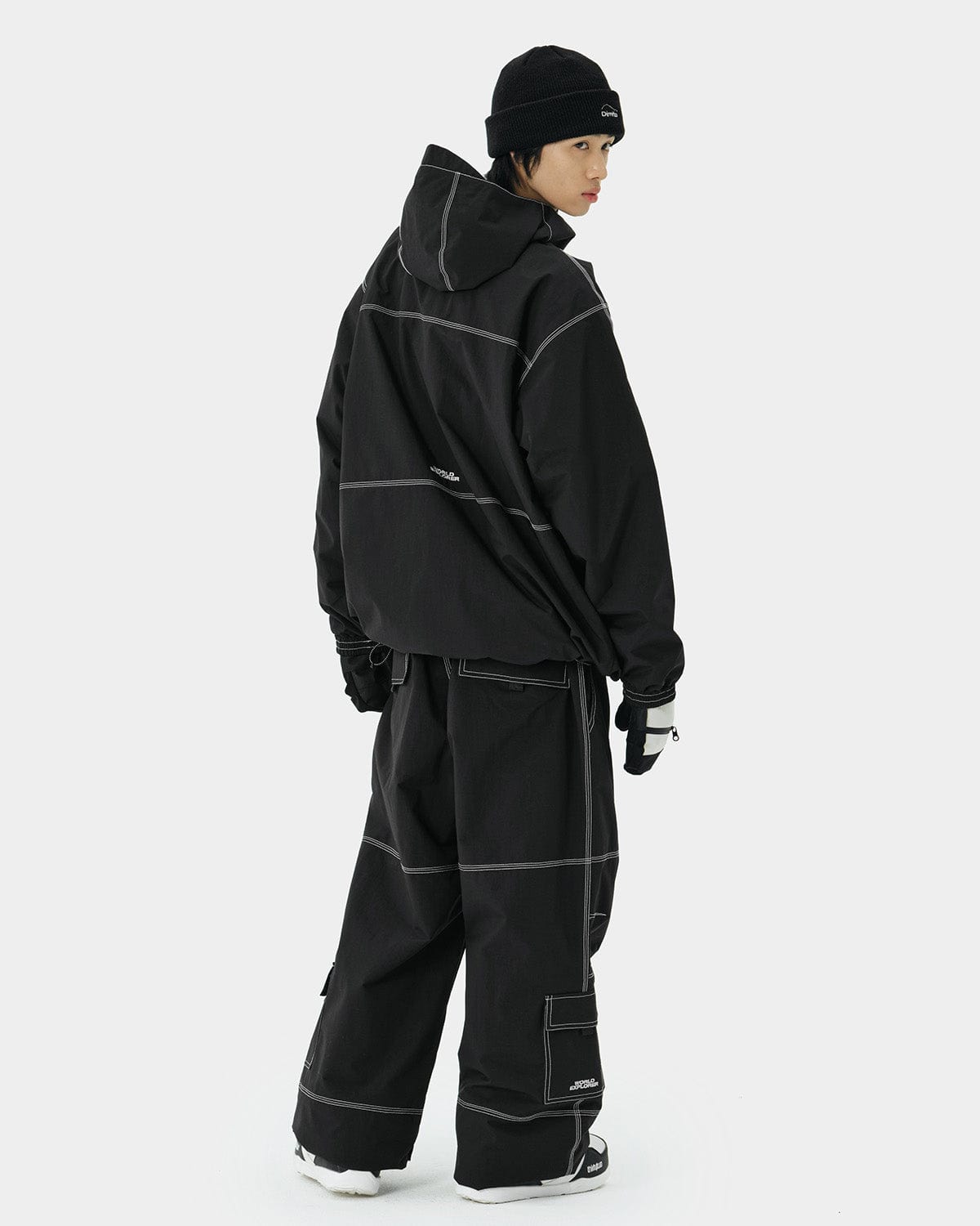 VERT WORKS WIDE PANTS BLACK (Wide Fit)