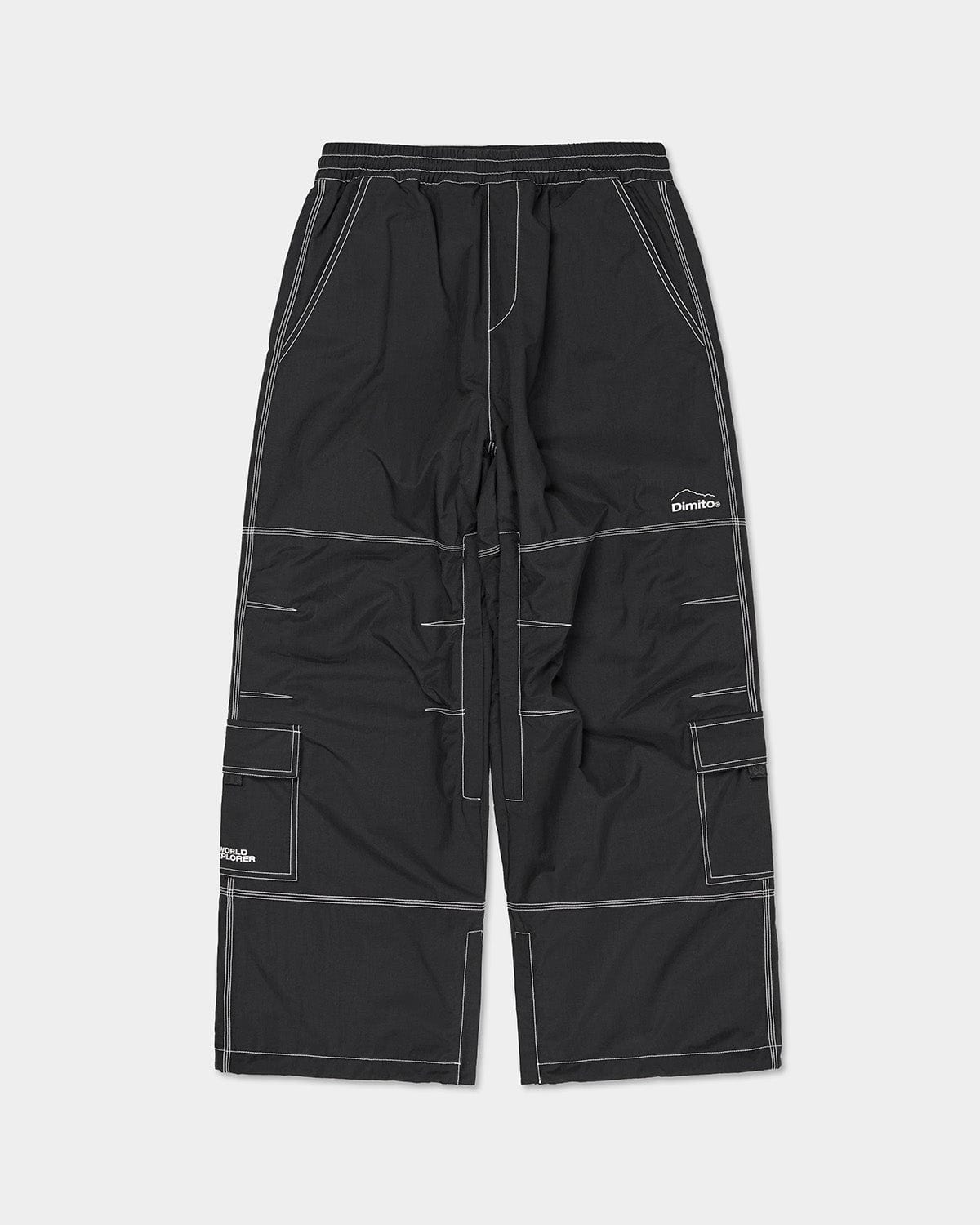 VERT WORKS WIDE PANTS BLACK (Wide Fit)