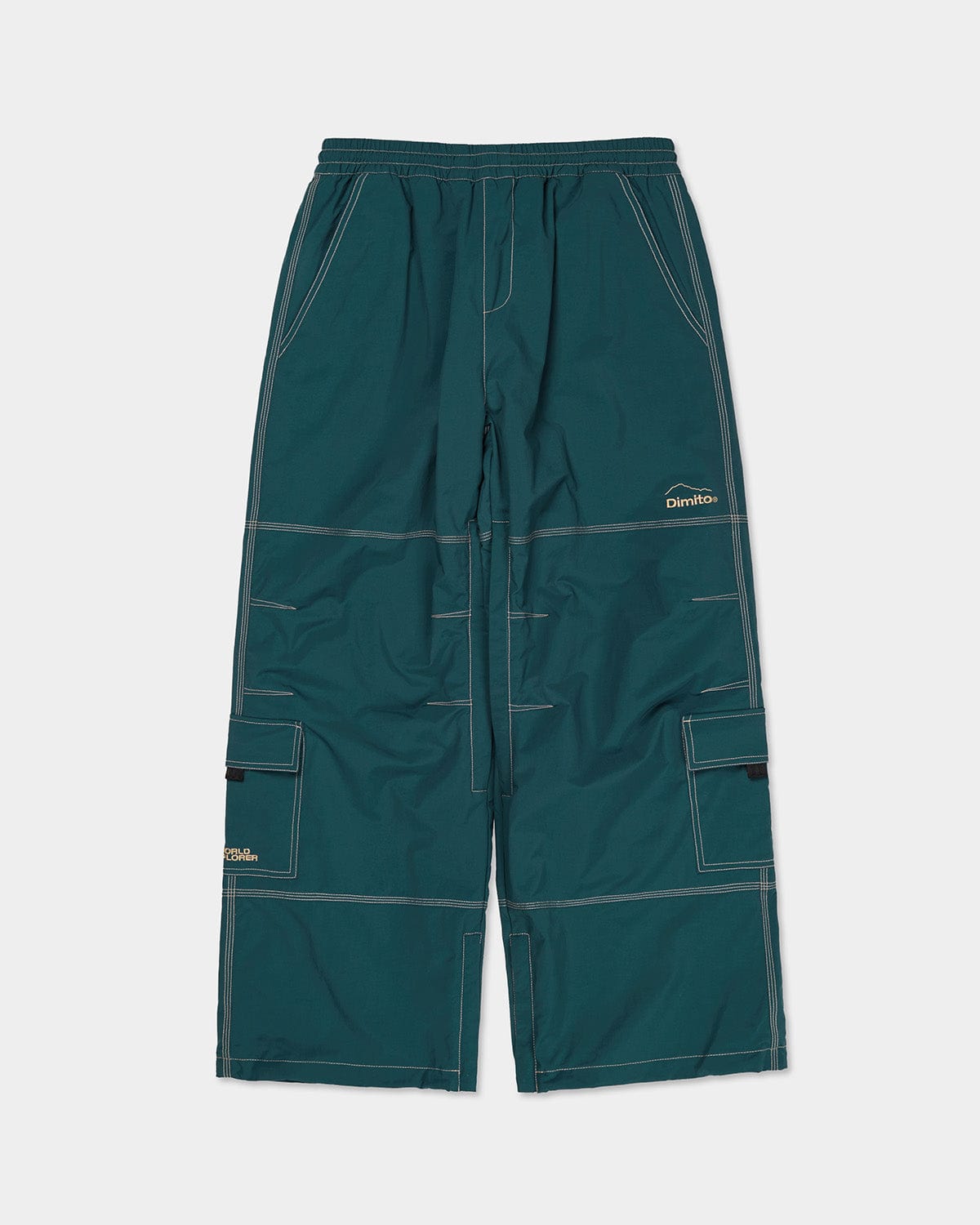 VERT WORKS WIDE PANTS DEEP GREEN (Wide Fit)